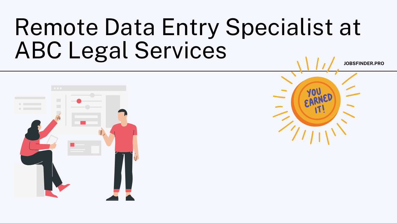 Remote Data Entry Specialist at ABC Legal Services